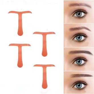 4 Stijlen Wenkbrauw Permanente Shaper Template Wenkbrauw Grooming Shaping Stencil Kit Vrouwelijke Brow Stencils Makeup Tools