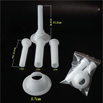 4 Stk/set Vlees Nozzles Voor Grinder Vlees Vulling Trechter Vlees Worst Vulstoffen Worst Ham Maker Molen Gevogelte Tool Set Base 5.7cm