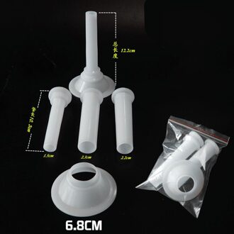 4 Stk/set Vlees Nozzles Voor Grinder Vlees Vulling Trechter Vlees Worst Vulstoffen Worst Ham Maker Molen Gevogelte Tool Set Base 6.8cm