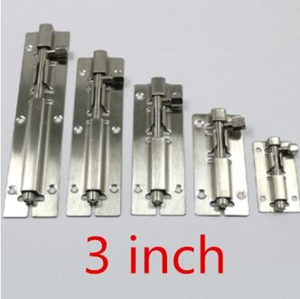4 stks 3 inch Deur Rvs Deurslot Barrel Bolt Klink Hasp Nietmachine Gate Lock Veiligheid retail