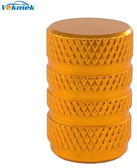 4 stks Aluminium Ronde Band Ventieldopjes voor Auto Fiets Motorfiets Legering Ventiel Covers voor ONS Valve Auto-styling Onderdelen Accessoires gouden