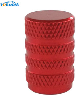 4 stks Aluminium Ronde Band Ventieldopjes voor Auto Fiets Motorfiets Legering Ventiel Covers voor ONS Valve Auto-styling Onderdelen Accessoires rood