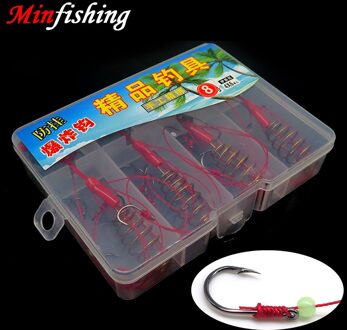 4 stks/doos Hoge Carbon Staal Explosie Vishaak Iseama Vishaak in Plastic Transparante Doos Karper Haak Visgerei Size 8