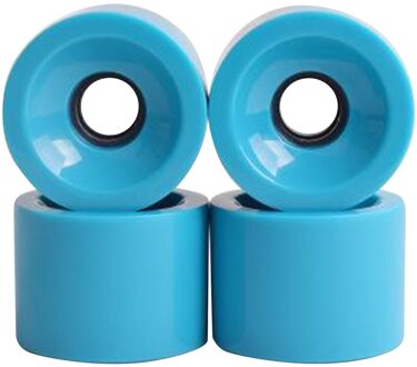 4 Stks/pak 70Mm Longboard Pu Wiel Vervanging Skateboard 78A Hardheid Wielen blauw