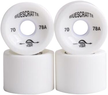 4 Stks/pak 70Mm Longboard Pu Wiel Vervanging Skateboard 78A Hardheid Wielen wit