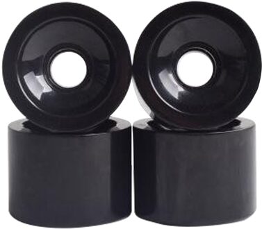 4 Stks/pak 70Mm Longboard Pu Wiel Vervanging Skateboard 78A Hardheid Wielen zwart
