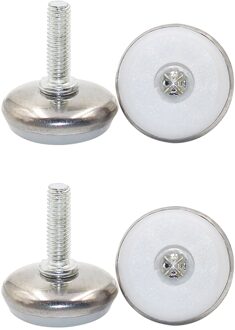 4 Stks/pak Joint Antislip Rvs Meubels Base Slaapbank Hotel Verstelbare Pad Universele Installeren Schroefdraad Shockproof