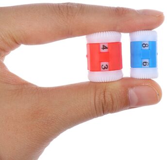4 Stks/partij 2 Grote Rode + 2 Kleine Blauwe Plastic Breien Naalden Rij Counter (Grote 2.2*1.5Cm + Kleine 2.2*1.2Cm)
