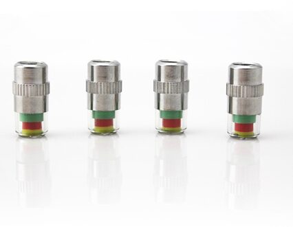 4 stks/partij Auto Auto Tire Pressure Monitor Tire Gage Alert Sensor indicator ventieldopjes 3 Kleur Alert Diagnostic Tools Kit 44% off