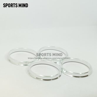 4 stks/partij Auto Wiel Hub Centric Ringen OD = 72.6mm ID = 66.6mm Aluminium Legering Auto Wiel Boring center Kraag