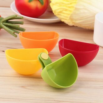 4 stks/partij Dip Schotels Salade Saus Ketchup Jam Dip Clip Cup Kom Gerechten voor Tomaat Zout Azijn Suiker Smaak Splice