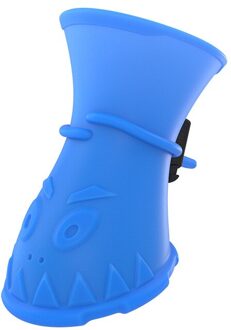 4 Stks/partij Hond Regen Schoenen Voor Honden Booties Rubberen Draagbare Anti Slip Waterdichte Pet Hond Kat Regen Schoenen Mode leuke Hond Schoenen blauw