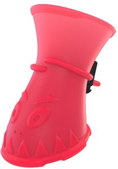 4 Stks/partij Hond Regen Schoenen Voor Honden Booties Rubberen Draagbare Anti Slip Waterdichte Pet Hond Kat Regen Schoenen Mode leuke Hond Schoenen rood