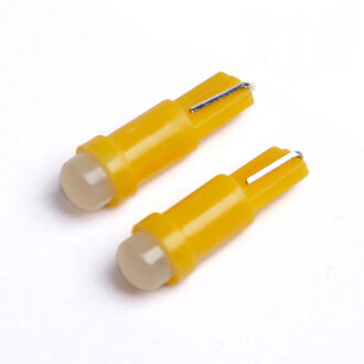 4 stks/partij T5 Cob Auto Deur Leeslamp Universal Car Light Led Lampen Lampen Kleurrijke Interieur Ornamenten Accessoires Geel