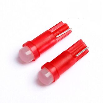 4 stks/partij T5 Cob Auto Deur Leeslamp Universal Car Light Led Lampen Lampen Kleurrijke Interieur Ornamenten Accessoires Rood