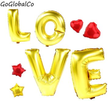 4 stks/set 40 Inch Zilver letter "LOVE" Folie Ballonnen Gelukkige Bruiloft Partij Decoratie Opblaasbare Letters Ballonnen Supplies goud Love
