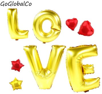 4 stks/set 40 Inch Zilver letter "LOVE" Folie Ballonnen Gelukkige Bruiloft Partij Decoratie Opblaasbare Letters Ballonnen Supplies zilver Love
