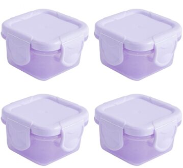 4 Stks/set 60Ml Baby Melkpoeder Voedsel Container Baby Snacks Voeden Opslag Draagbare Diepvriezer Verse Cup paars