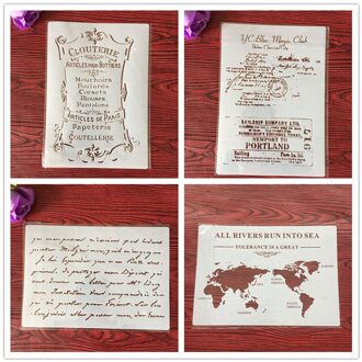 4 Stks/set A4 Stencils Schilderij Kleuring Embossing Scrapbook Album Decoratieve Sjabloon Voor Muren Brief Stencils Mandala 4070