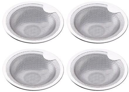 4 Stks/set Aanrecht Voedsel Residu Rvs Filter Badkamer Wastafel Haar Filters Riool Onzuiverheden Filter Mesh Thuis Acc