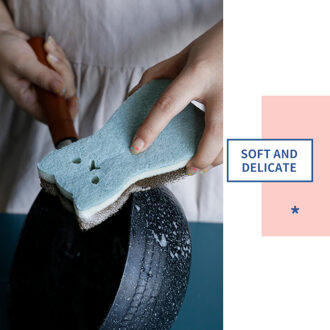 4 Stks/set Afwassen Doek Scrub Pad Schotel Kom Pot Te Schoon Scrubber Spons Keuken Schoon Borstels Scrub Pad