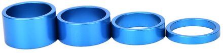 4 Stks/Set Aluminium Bike Headset Wasmachine Mountain Fiets Voorvork Wasmachine Stuurpen Stuur Spacers Ring Pakking blauw