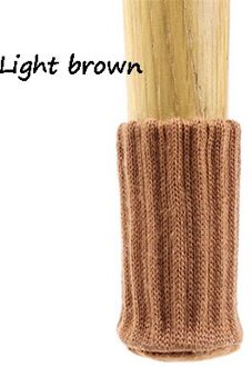 4 Stks/set Anti Slip Meubels Benen Mat Voor Stoel Sokken Bumper Demper Tafel Voeten Tapijt Caps Viltjes Breien Protector licht bruin