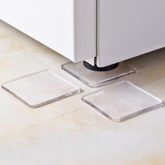 4 Stks/set Antislip Mat Wasmachine Siliconen Pad Draagbare Anti Trillingen Voor Badkamer Thuisgebruik