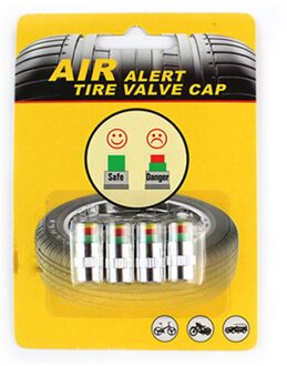 4 stks/set Auto Bandenspanning Sensor Monitor Ventieldopjes Air Alert Band Ventieldopje Licht Indicator Tester