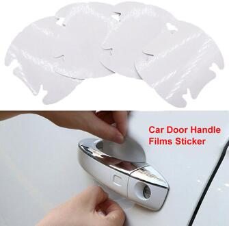 4 Stks/set Auto Deur Sticker Koolstofvezel Krassen Slip Cover Auto Bescherming Handvat Film Exterieur Styling Accessoires