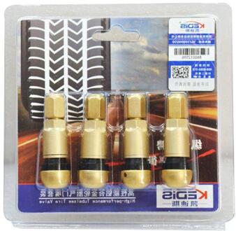 4 Stks/set Auto Motorfiets Tubeless Wiel Tyre Klepstelen Bandventieldop Steel 781B goud