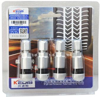 4 Stks/set Auto Motorfiets Tubeless Wiel Tyre Klepstelen Bandventieldop Steel 781B wit