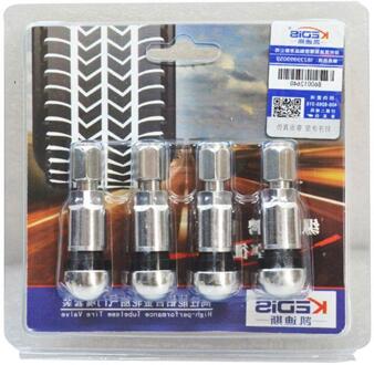 4 Stks/set Auto Motorfiets Tubeless Wiel Tyre Klepstelen Bandventieldop Steel 781B zilver