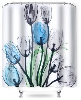 4 Stks/set Badkamer Tapijt Huishoudelijke Non-Slip Zuignap Grip Badmat Deksel Wc Cover Badkamer Accessoires Bad Douchegordijn mat blauw douche curtain