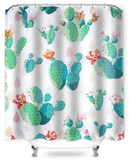 4 Stks/set Badkamer Tapijt Huishoudelijke Non-Slip Zuignap Grip Badmat Deksel Wc Cover Badkamer Accessoires Bad Douchegordijn mat cactus bath curtain