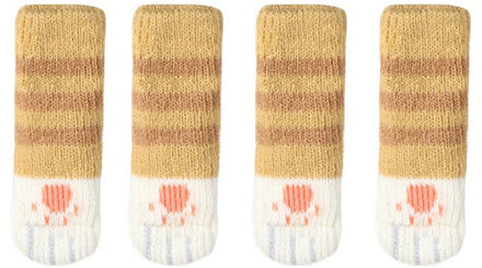 4 stks/set Bescherming Vloer Stoel Voet Pad Been Protector Meubels Wol Breien Cover Stoel Kat Pads Vloer Poot Protector Sokken Y