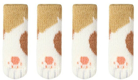 4 stks/set Bescherming Vloer Stoel Voet Pad Been Protector Meubels Wol Breien Cover Stoel Kat Pads Vloer Poot Protector Sokken