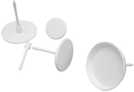 4 Stks/set Cake Bloem Nagels Plastic Piping Nail Bakken Piping Stands Transfer Lift Verwijderbare Ijs Cake Diy Decorating Gereedschap