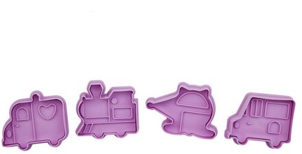 4 Stks/set Cookie Stempel Cutters Biscuit Mallen Vormen 3D Cookie Plunger Cutter Diy Bakvorm Gereedschap Gingerbread Cookie Cutters 2