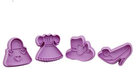 4 Stks/set Cookie Stempel Cutters Biscuit Mallen Vormen 3D Cookie Plunger Cutter Diy Bakvorm Gereedschap Gingerbread Cookie Cutters