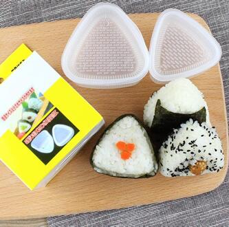 4 Stks/set Diy Sushi Mold Onigiri Rijst Bal Voedsel Druk Driehoekige Sushi Maker Mold Sushi Kit Japanse Keuken Bento Accessoires