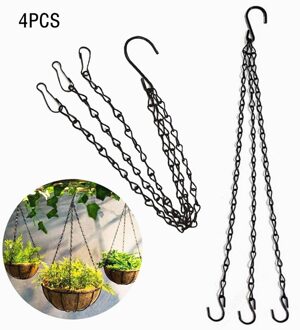 4 Stks/set Dubbele Kop Opknoping Kettingen Voor Opknoping Manden Plant Pot Mand Houder S-Vormige Ijzeren Haken Bloem potten Opknoping Kettingen