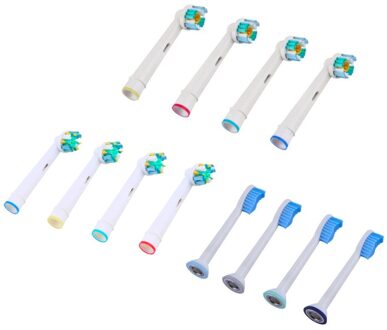 4 stks/set Elektrische Opzetborstels Elektrische Tandenborstel Heads Vervanging zachte 4 Kleuren Universele Badkamer