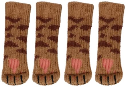 4 Stks/set Floor Protectors Stoel Been Tafel Voet Covers Deurknop Cover Meubels Anti-Slip Kussen Home Decoratie Mooie Kat voeten koffie