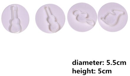 4 stks/set Food Grade Plastic Biscuit Cookie Cutters Bakken Gebak Gereedschappen Chocolate Candy Cake Embossing Mallen Multi-vorm