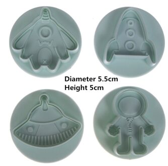 4 stks/set Food Grade Plastic Biscuit Cookie Cutters Bakken Gebak Gereedschappen Chocolate Candy Cake Embossing Mallen Multi-vorm