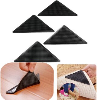 4 stks/set Herbruikbare Wasbaar Tapijt Tapijt Mat Grijpers Antislip Siliconen Grip Voor Thuis Bad Woonkamer
