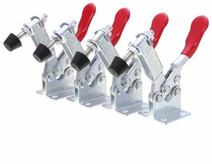 4 stks/set Holding Capaciteit 100Kg Quick Release Verticale Type GH-201b Toggle Clamp Hand Tool Set