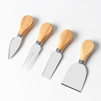 4 Stks/set Houten Handvat Kaas Cutter Knife Slicer Kit Keuken Cheedse Cutter Nuttig Koken Gereedschap Keuken Gadgets