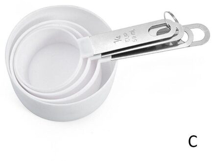 4 Stks/set Lepels Cup Stalen Handgreep Meetinstrumenten Multi Purpose Keuken Gadgets Pp Bakken Accessoires
